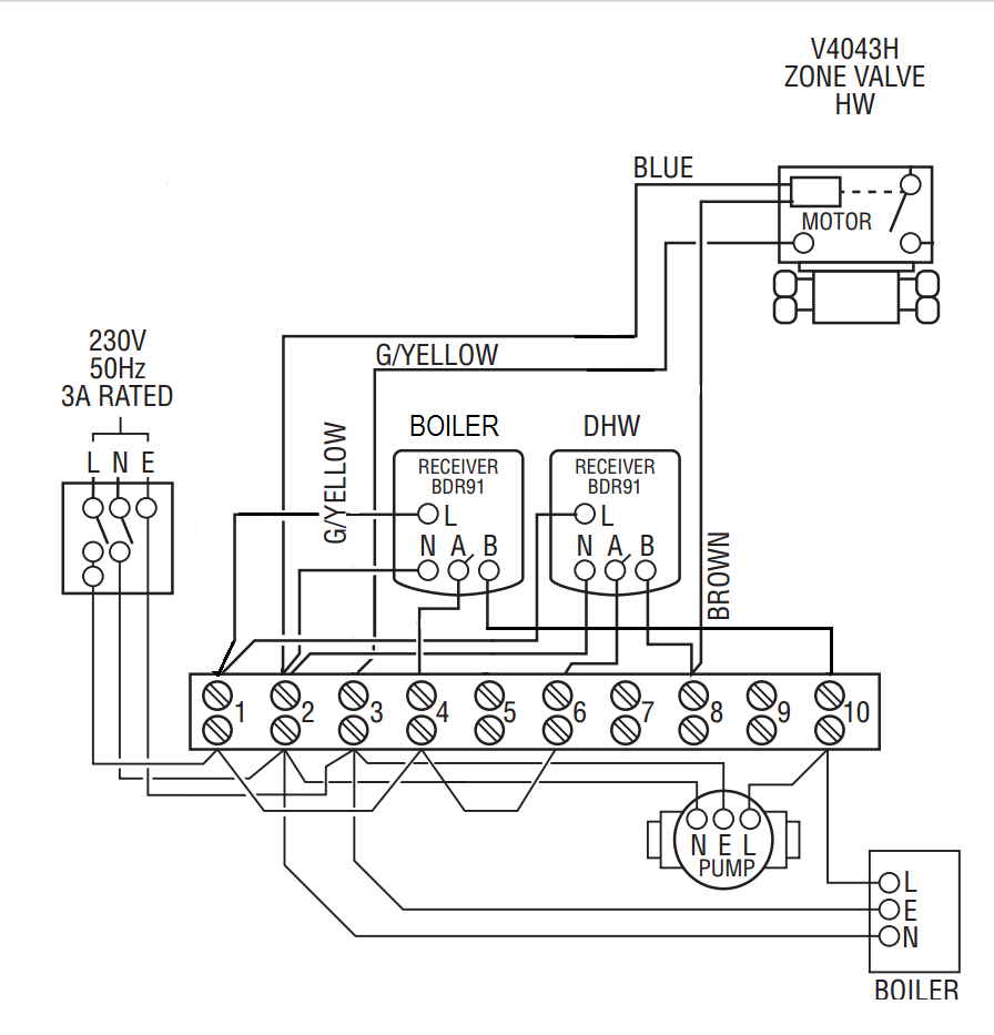 Honeywell evohome Figure 4 Wiring Diagram